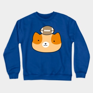 Football Cat Face Crewneck Sweatshirt